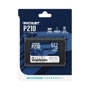 UNIDAD DE ESTADO SOLIDO INTERNO PATRIOT P210 512GB 2.5 SATA LECT.520 ESCRIT.430 MBS 7MM PC LAPTOP MINIPC SIN BRACKET - Patrio