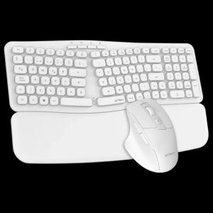 KIT TECLADO Y MOUSE ACTECK CREATOR ULTRA CONFORT MK650 / INALAMBRICO / MEMBRANA / ERGONOMICO / REPOSABRAZOS / BLANCO / AC-939