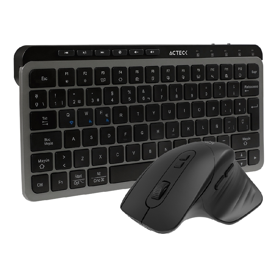 KIT ACTECK CREATOR KREA MK750 / TECLADO Y MOUSE / INALAMBRICO DUAL / MULTIDISPOSITIVO / RECARGABLE / DONGLE BT / 65 / WIN – M