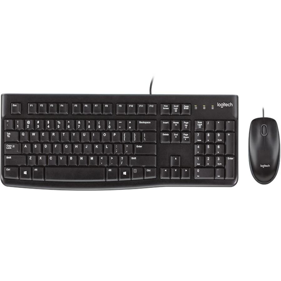TECLADO Y MOUSE LOGITECH MK120 ALAMBRICO USB (ESPAÑOL) NEGRO