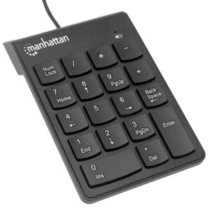TECLADO,MANHATTAN,176354, NUMERICO USB NEGRO - Manhattan