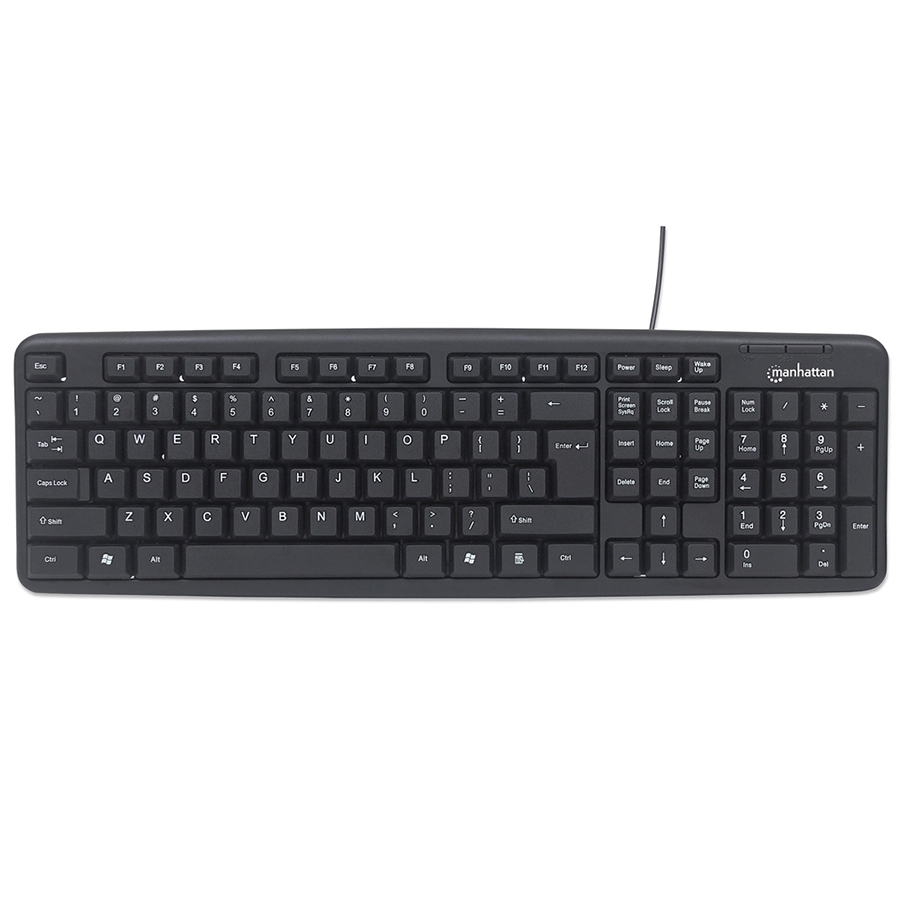 TECLADO Y MOUSE,MANHATTAN,178464, ÓPTICO USB CABLEADO, COMBO - Manhattan