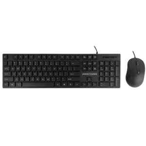 KIT DE TECLADO Y MOUSE ALAMBRICO CONECTOR USB PERFECT CHOICE – NEGRO - Perfect Choice