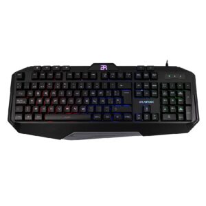 TECLADO GAMER BALAM RUSH GUNFIRE KG330 / ALAMBRICO USB / ILUMINACION LED / MULTIMEDIA / ESPAÑOL / 117 TECLAS / NEGRO / BR-929