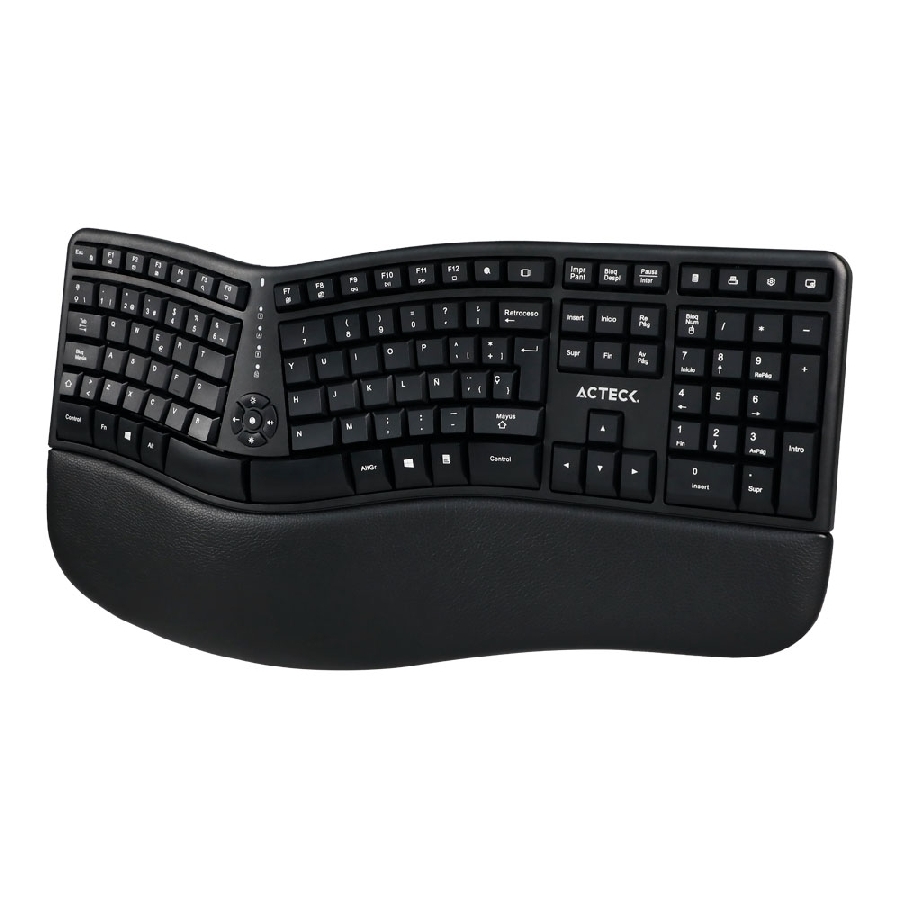 KIT ACTECK CREATOR VIRTUOS FITT MK770 / TECLADO Y MOUSE VERTICAL / INALAMBRICO / RECEPTOR USB / RECARGABLE / 118 TECLAS / ESP