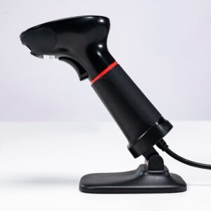 LECTOR DE CODIGOS DE BARRA GHIA GS2DB2 / 2D / LED ROJO / USB / CON BASE / QR / NEGRO - Ghia