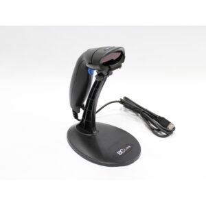 LECTOR DE CODIGO DE BARRAS EC LINE EC-LS-9620, NEGRO, LASER, USB, 1D, 200 LECTURAS POR SEGUNDO, INCLUYE BASE - Ec Line