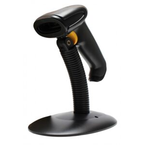 LECTOR DE CODIGOS DE BARRA GHIA GSLB1 / 1D / LASER / USB / CON BASE / NEGRO - Ghia