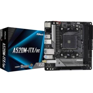 MB ASROCK A520M AMD AM4 / DDR4 4733 / 1 X PCIE 3.0 X16 / D-SUB / DVI-D / HDMI / 6 X USB 3.2 / GAMA BAJA - Asrock