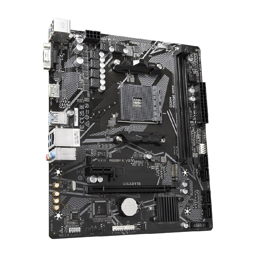 MB GIGABYTE A520 AMD S-AM4 3A GEN/2XDDR4 3200/HDMI/DVI/VGA/4XUSB 3.2/M.2/MICRO ATX/GAMA BASICA - Gigabyte