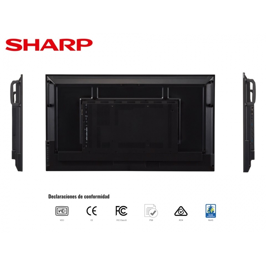 MONITOR PROFESIONAL SHARP DE 55 PN-ME552 UHD 3840 X 2160 18/7, 450 CD/M2 CONT 12001 USB-C HDCP 3 HDMI ANDROID 13 CON 3AÑOS DE