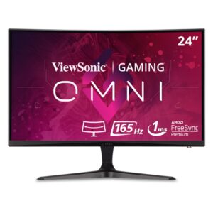 MONITOR LED VIEWSONIC GAMER 24 PULGADAS / FULL HD 1920X1080P / HDMI / DISPLAY PORT/ FREESYNC / CURVO 1500R / 165 HZ / 1 MS /B