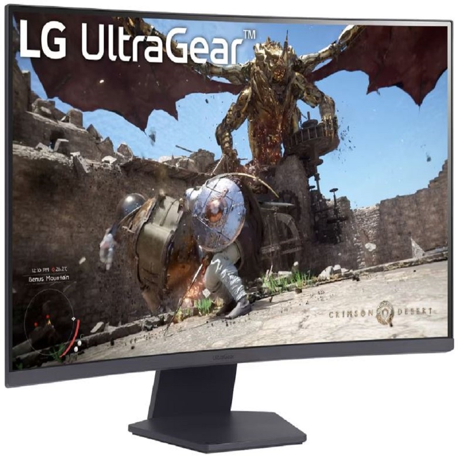 MONITOR LG ULTRAGEAR 32GS60QC GAMER CURVO QHD 31.5,PANEL VA, 2560X1440, 180HZ, TR 1MS, CURVATURA 1000R, HDR10, AMD FREESYNC,