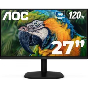 MONITOR LED AOC 27B35H3 / COLOR NEGRO / PANEL IPS 27 / HDMI Y VGA / ASPECTO 16:9 / TIEMPO DE RESPUESTA 1MS / 120HZ / FULL HD 