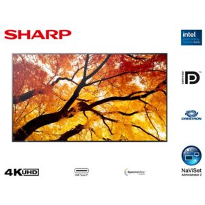 MONITOR PROFESIONAL SHARP DE 43 PN-M432 UHD 3840 X 2160 24/7, 550 CD/M2, 80001, HDMI, DISPLAYPORT HDCP, USB, RJ-45, INTEL SDM