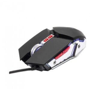 MOUSE,MANHATTAN,179348, OPTICO GAMING 7 BOTONES, NEGRO/PLATA 3200 DPI - Manhattan