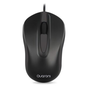 MOUSE OPTICO QUARONI ALAMBRICO COLOR NEGRO 1200 DPI - Quaroni