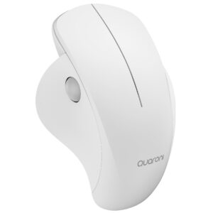 MOUSE INALAMBRICO ERGONMICO SCROLL LATERAL QUARONI 3 SCROLL/RECEPTOR 2.4 GHZ/1200 DPI/PTICO/BAJO CONSUMO/BLANCO - Quaroni