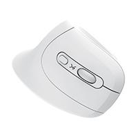 MOUSE VERTICAL INALAMBRICO 800 A 1200 DPI SILENCIOSO CONECTOR USB ERGONOMICO PERFECT CHOICE SNOUSE – BLANCO - Perfect Choice