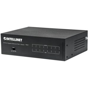 POE SWITCH,INTELLINET,561204, GB 8 PTOS 30W/PTO, 60W
