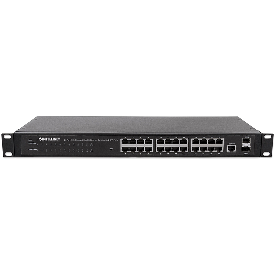 SWITCH,INTELLINET,560917, GB 24 PTOS 19 ,ADMIN + 2 SFP