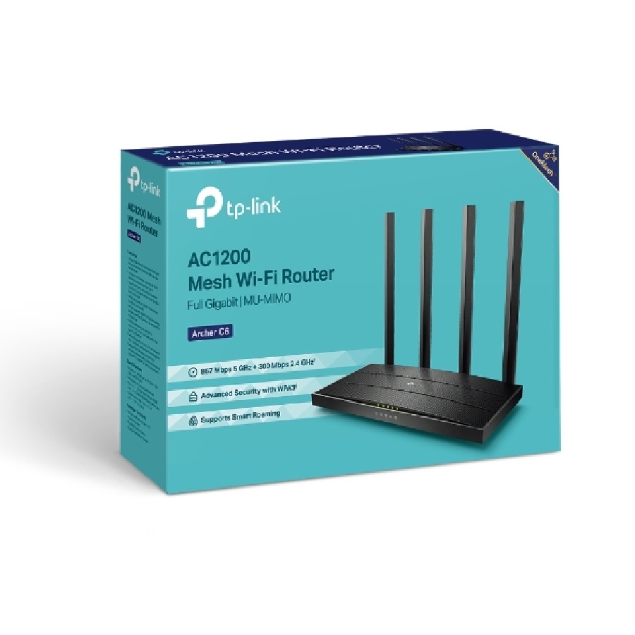 ROUTER |TP-LINK | ARCHER C6 | INALAMBRICO | AC1200 BANDA DUAL | 4PUERTOS LAN GIGABIT |CARACTERISTICAS VARIAN SEGUN VERSION |