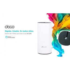 ROUTER | TP-LINK | DECO M4(1-PACK) | WIFI MESH | AC1200 DUAL BAND | MODO AP/ ROUTER | COBERTURA ESTIMADA 185 METROS CUADRADOS
