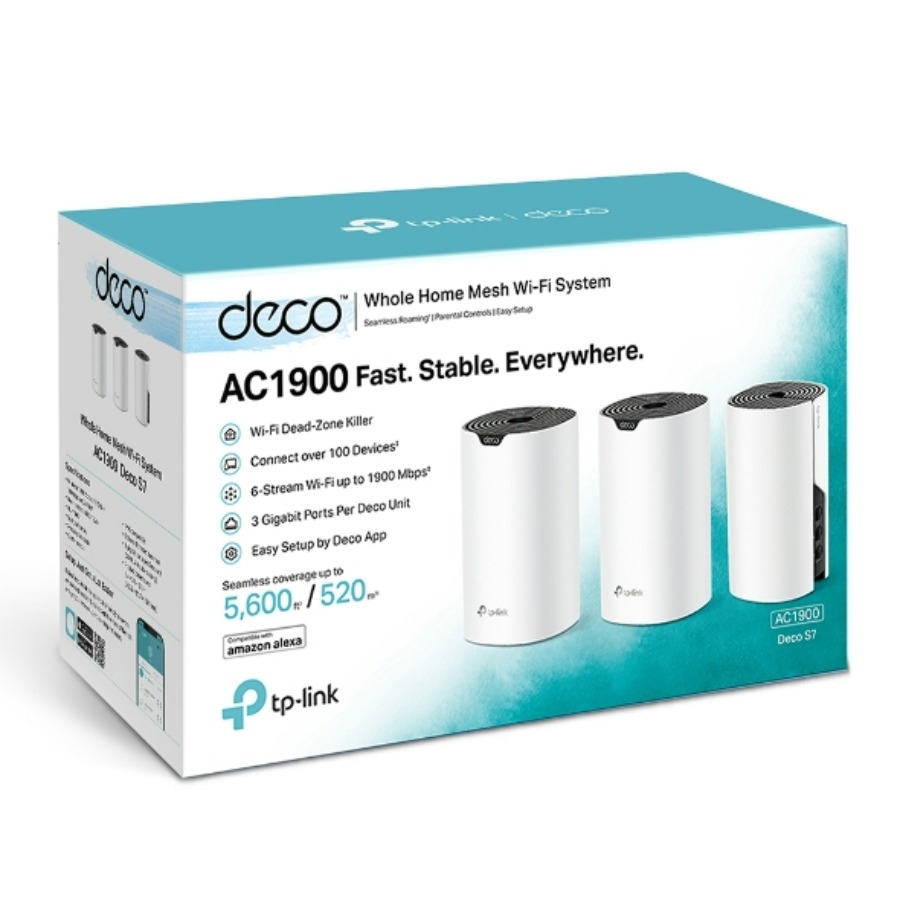 ROUTER | TP-LINK | DECO S7(3-PACK) | WIFI MESH | AC1900 | MODO ROUTER Y AP - TP-LINK