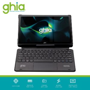 TABLET GHIA VECTOR PLUS C/TECLADO /A523 OCTACORE/4GB RAM/64GB /2CAM/WIFI/BLUETOOTH/5000MAH/ANDROID 13 NEGRA - Ghia