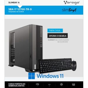 COMPUTADORA VORAGO SLIMBAY A CORE I7 12700 16GB 512GB M.2 NODVD WIN TRIAL KMS-104