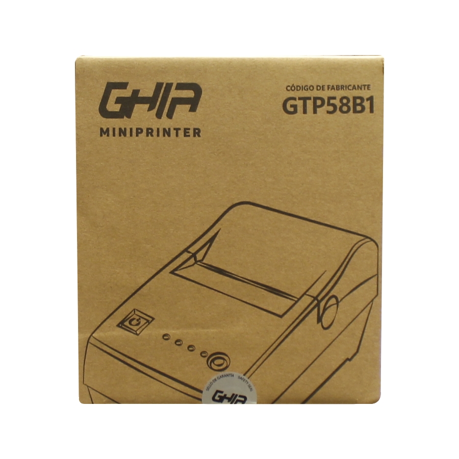 MINIPRINTER TERMICA GHIA GTP58B1 / 58 MM / USB, RJ11 / 80MMS / NEGRA - Ghia