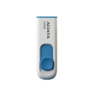 MEMORIA ADATA 32GB USB 2.0 C008 RETRACTIL BLANCO-AZUL (AC008-32G-RWE) - Adata