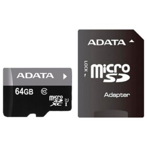 MEMORIA ADATA MICRO SDHC 64GB UHS-I CLASE 10 C/ADAPTADOR AUSDX64GUICL10-RA1 - Adata