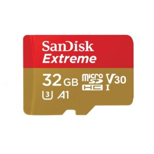 MEMORIA SANDISK MICRO SDHC 32GB EXTREME 100MB/S 4K CLASE 10 A1 V30 C/ADAPTADOR SDSQXAF-032G-GN6MA - SANDISK