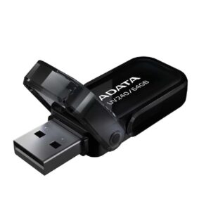 MEMORIA ADATA 64GB USB 2.0 UV240 NEGRO (AUV240-64G-RBK) - Adata