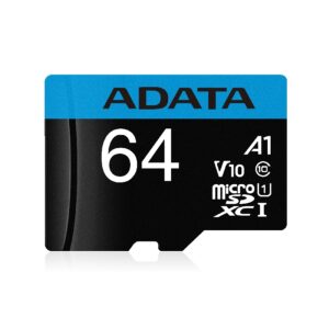 MEMORIA ADATA MICRO SDXC/SDHC 64GB UHS-I 100MB/25MB CLASE 10 V10 A1 C/ADAPTADOR AUSDX64GUICL10A1-RA1 - Adata