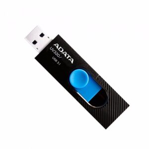 MEMORIA ADATA 32GB USB 3.2 UV320 RETRACTIL NEGRO-AZUL (AUV320-32G-RBKBL) - Adata