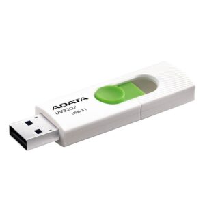 MEMORIA ADATA 128GB USB 3.2 UV320 RETRACTIL BLANCO-VERDE (AUV320-128G-RWHGN) - Adata