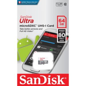 MEMORIA SANDISK MICRO SDXC 64GB ULTRA 100MB/S CLASE 10 C/ADAPTADOR SDSQUNR-064G-GN3MA - SANDISK