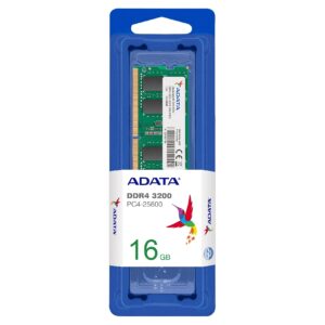 MEMORIA ADATA SODIMM DDR4 16GB PC4-25600 3200MHZ CL22 260PIN 1.2V LAPTOP/AIO/MINI PCS AD4S320016G22-SGN - Adata