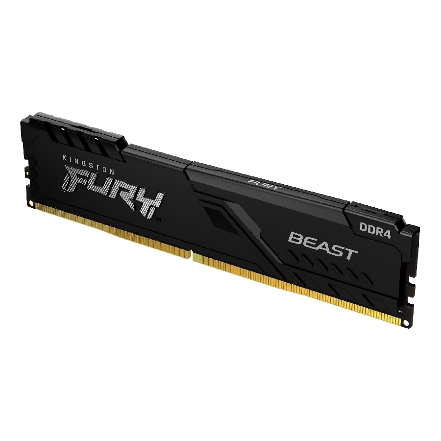 MEMORIA RAM KINGSTON DIMM DDR4 16GB 3200MT/S FURY BEAST CL16 288PIN 1.35V C/DISIPADOR DE CALOR P/PC/GAMER/ALTO RENDIMIENTO KF