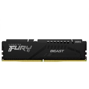 MEMORIA RAM KINGSTON DIMM DDR5 16GB 5200MT/S FURY BEAST BLACK CL40 288PIN 1.25V C/DISIPADOR DE CALOR P/PC/GAMER/ALTO RENDIMIE
