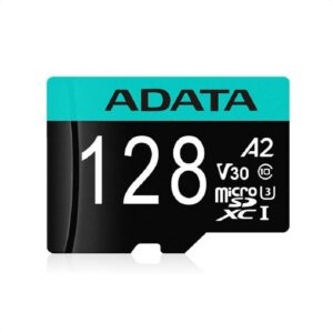 MEMORIA ADATA MICRO SDXC/SDHC 128GB UHS-I 100MB/85MB CLASE 10 V30 A2 C/ADAPTADOR AUSDX128GUI3V30SA2-RA1 - Adata