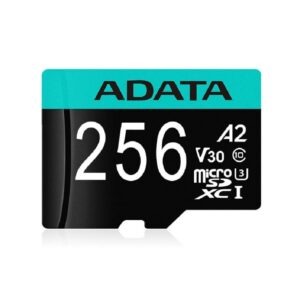 MEMORIA ADATA MICRO SDXC/SDHC 256GB UHS-I 100MB/85MB CLASE 10 V30 A2 C/ADAPTADOR AUSDX256GUI3V30SA2-RA1 - Adata