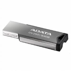 MEMORIA ADATA 64GB USB 2.0 UV250 METALICA (AUV250-64G-RBK) - Adata