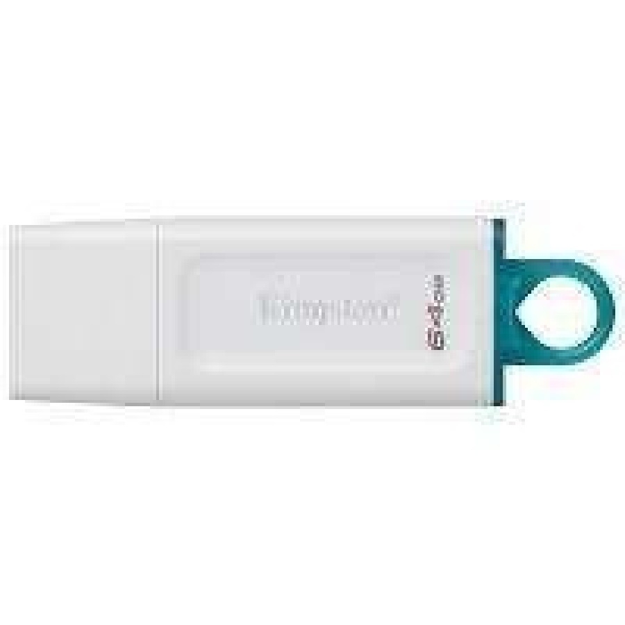 MEMORIA FLASH USB KINGSTON DATA TRAVELER EXODIA 64GB GEN 1 3.2 TIPO A BLANCO C/ANILLO AZUL KC-U2G64-5R