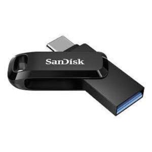 MEMORIA SANDISK ULTRA DUAL DRIVE GO USB 64GB TIPO-C / USB A 3.1 VELOCIDAD DE LECTURA 150MB/S COLOR NEGRO SDDDC3-064G-G46 - SA