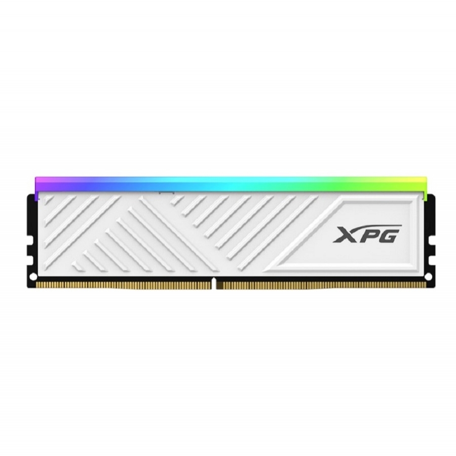 MEMORIA XPG SPECTRIX D35G UDIMM DDR4 16GB PC4-25600 3200MHZ CL16 288PIN 1.35V RGB CON DISIPADOR PC/GAMER COLOR BLANCO AX4U320