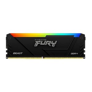 MEMORIA RAM KINGSTON DIMM DDR4 32GB 3200MT/S FURY BEAST BLACK XMP RGB CL16 288PIN 1.35V C/DISIPADOR DE CALOR P/PC/GAMER/ALTO 