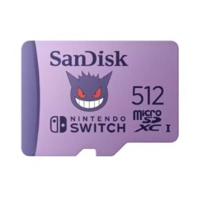 MEMORIA SANDISK MICRO SDXC 512GB NINTENDO SWITCH POKEMON GENGAR 100MB/S 4K U3 V30 SDSQXAO-512G-GN6ZK - SANDISK
